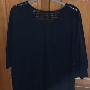Black top with knitted back